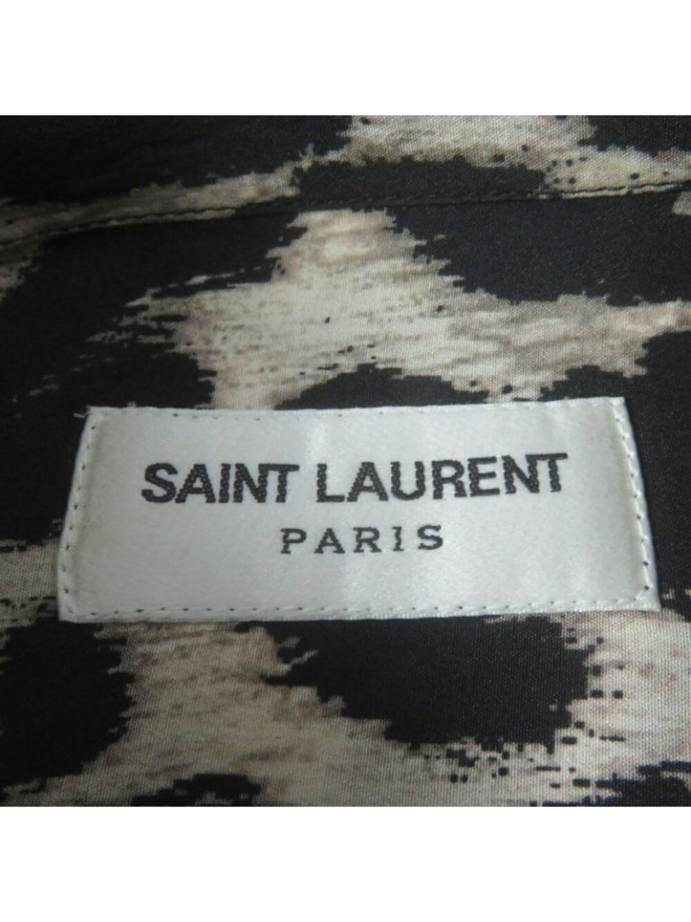 Saint Laurent Paris 100% Silk Leopard Print Long-sleeved Shirt - Picture 6 of 10